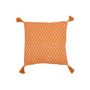 Voir la diapositive 2 : Paris Prix Coussin à Pompons Fleurs  Mexican  45x45cm Orange