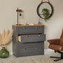 Voir la diapositive 4 : IDIMEX Commode BOLTON avec 4 tiroirs, en pin massif