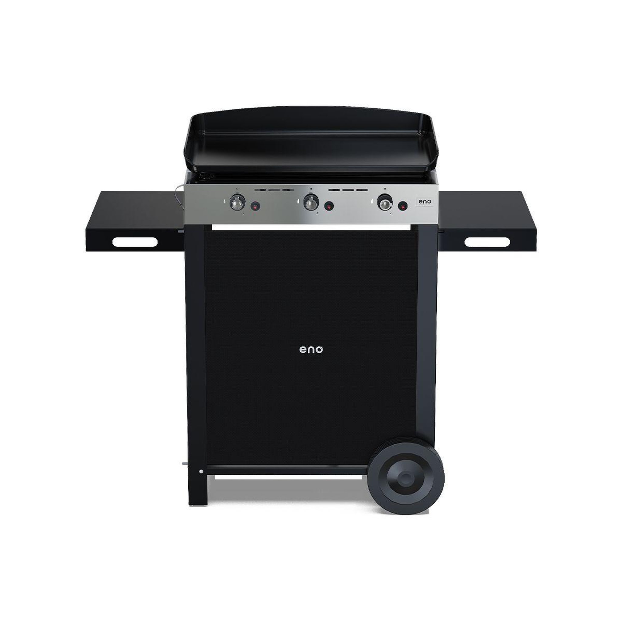 Voir la diapositive 2 : Eno Plancha gaz Combo Initial 65 Inox 3 bruleurs sur chariot, 62x36 cm