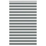 VIDAXL Store zebre gris fonce largeur du tissu 140,9 cm polyester