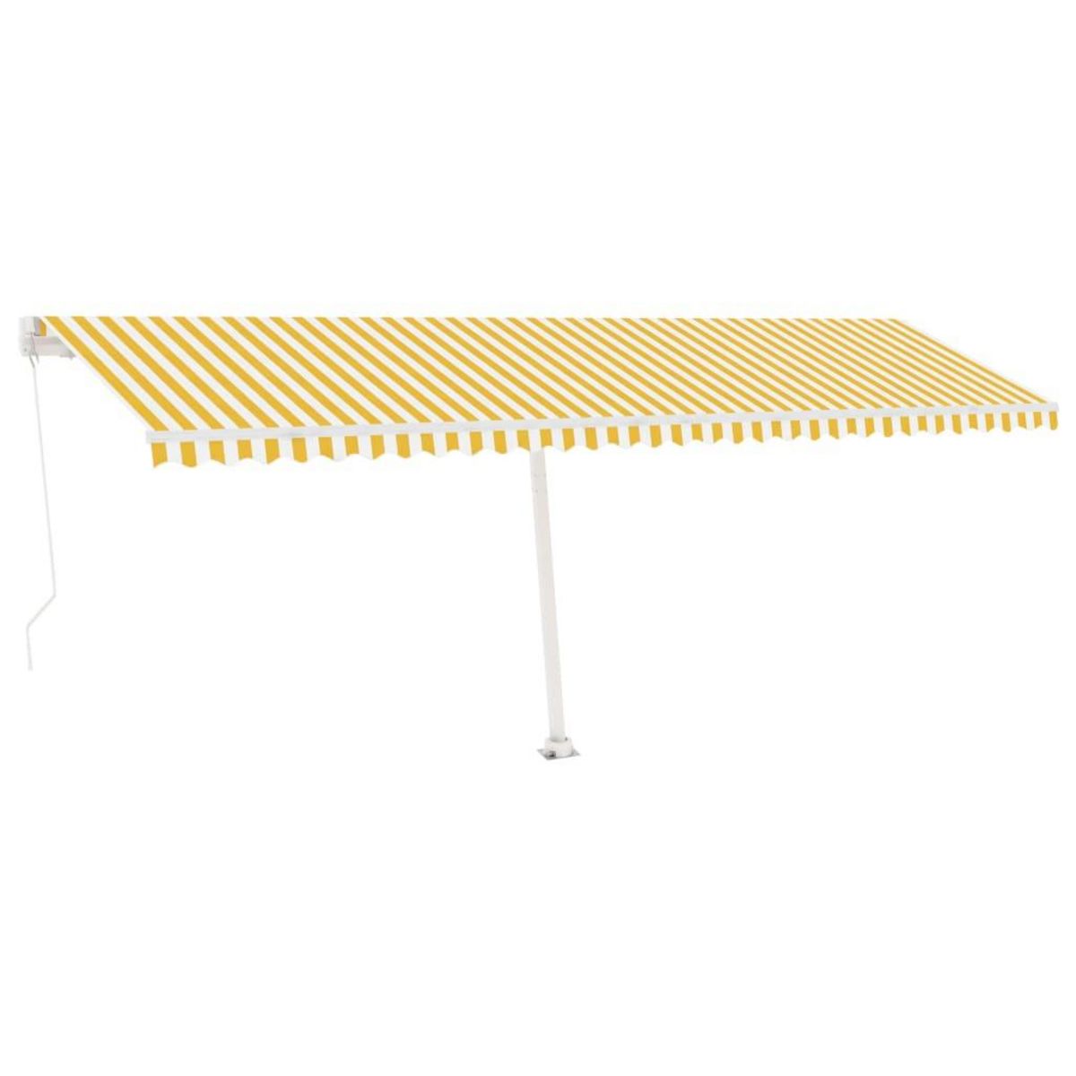 VIDAXL Auvent manuel retractable avec LED 600x300 cm Jaune et blanc