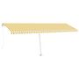 Voir la diapositive 3 : VIDAXL Auvent manuel retractable avec LED 600x300 cm Jaune et blanc