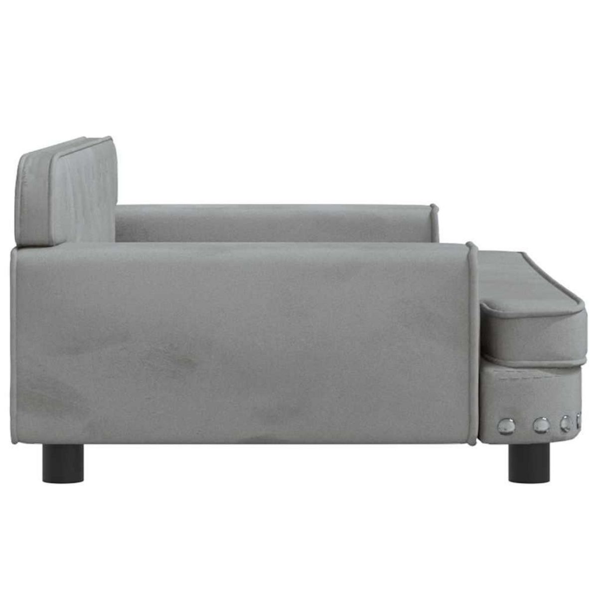 VIDAXL Lit pour chien gris clair 90x53x30 cm velours