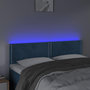 Voir la diapositive 3 : VIDAXL Tete de lit a LED Bleu fonce 144x5x78/88 cm Velours
