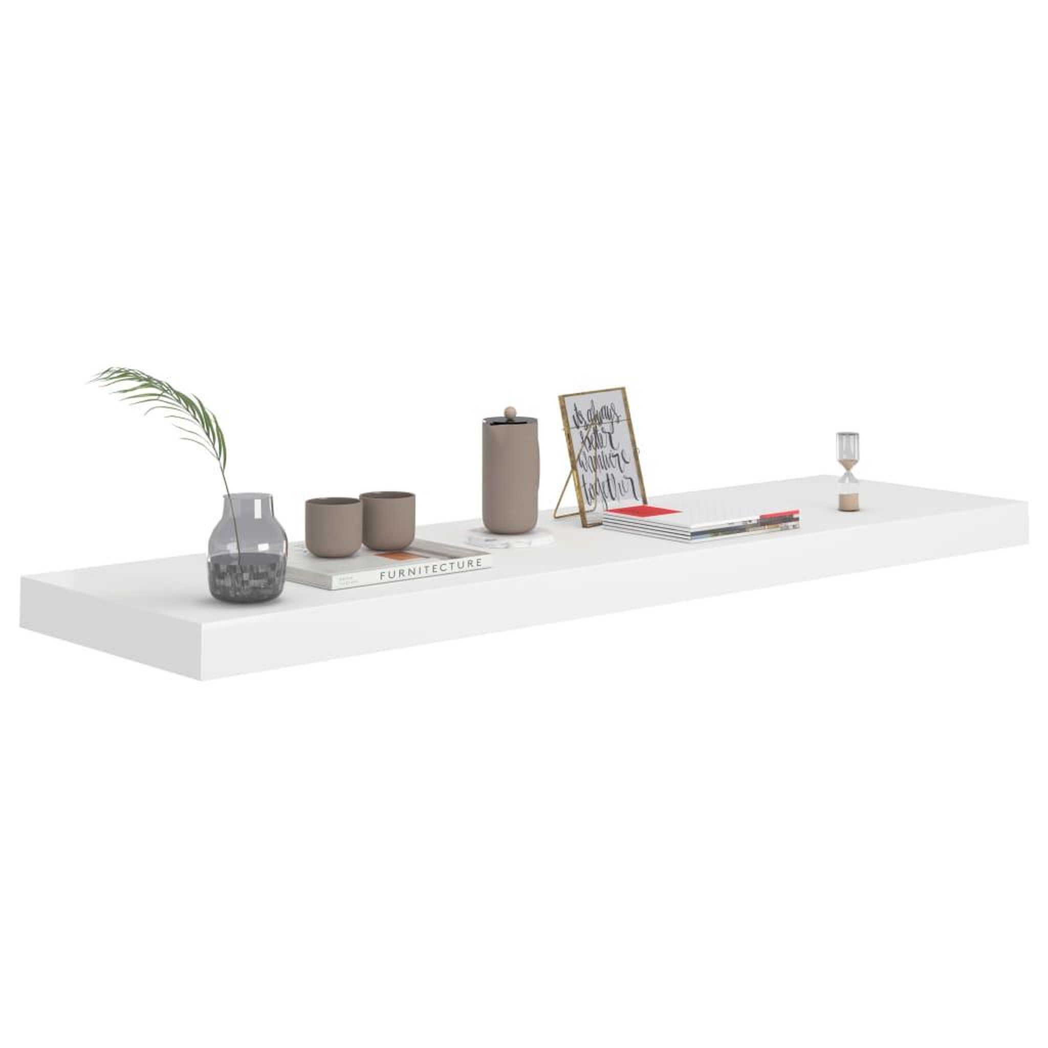 Voir la diapositive 3 : VIDAXL Etagere murale flottante blanc 90x23,5x3,8 cm MDF