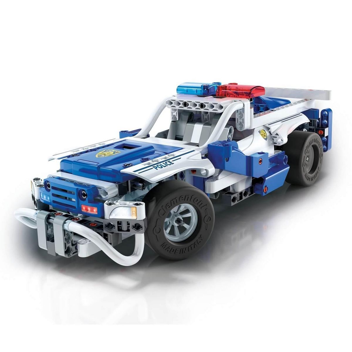 CLEMENTONI Atelier mécanique : Voiture de police Radiocommandée