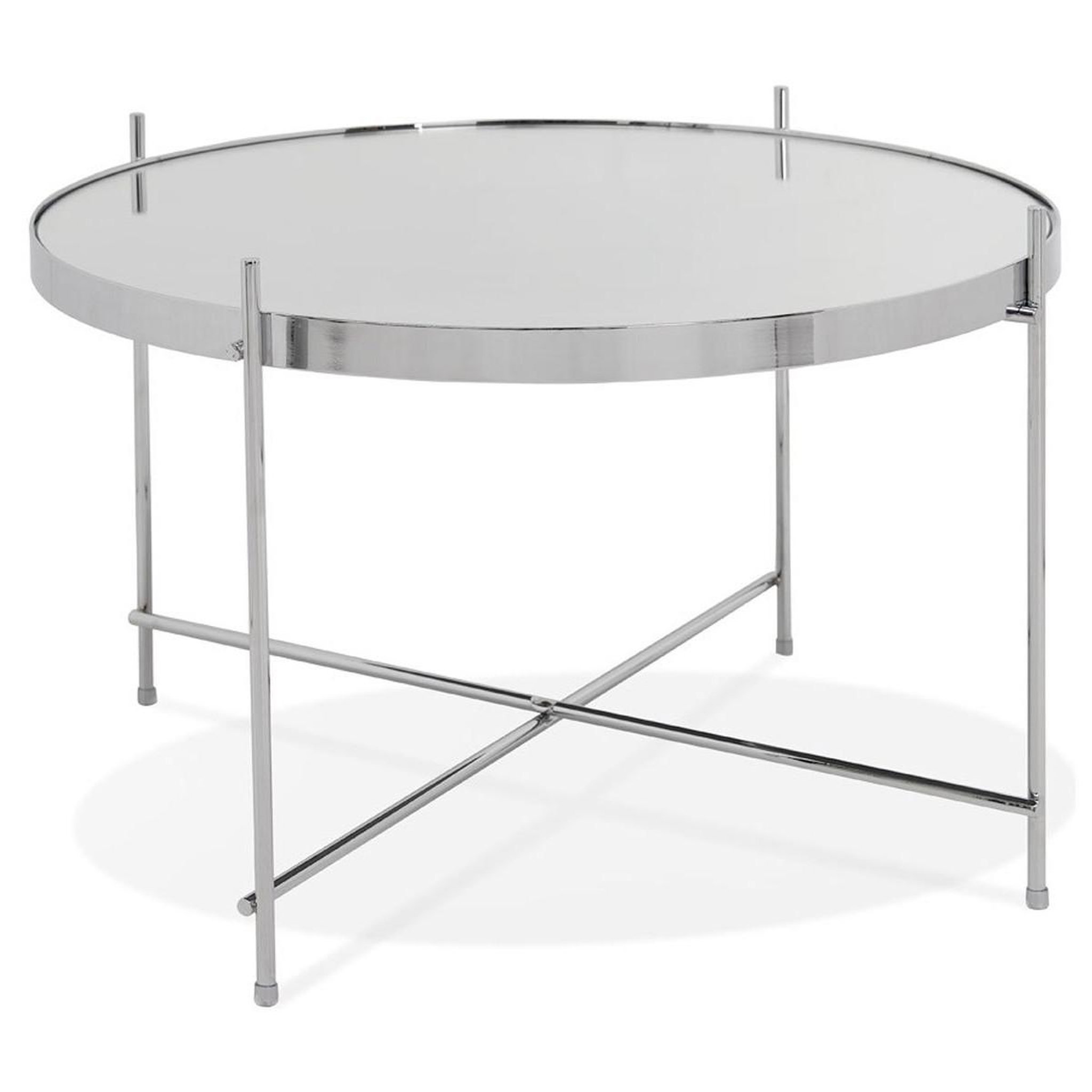 Voir la diapositive 1 : Paris Prix Table d'appoint design ronde  keops  63cm argent