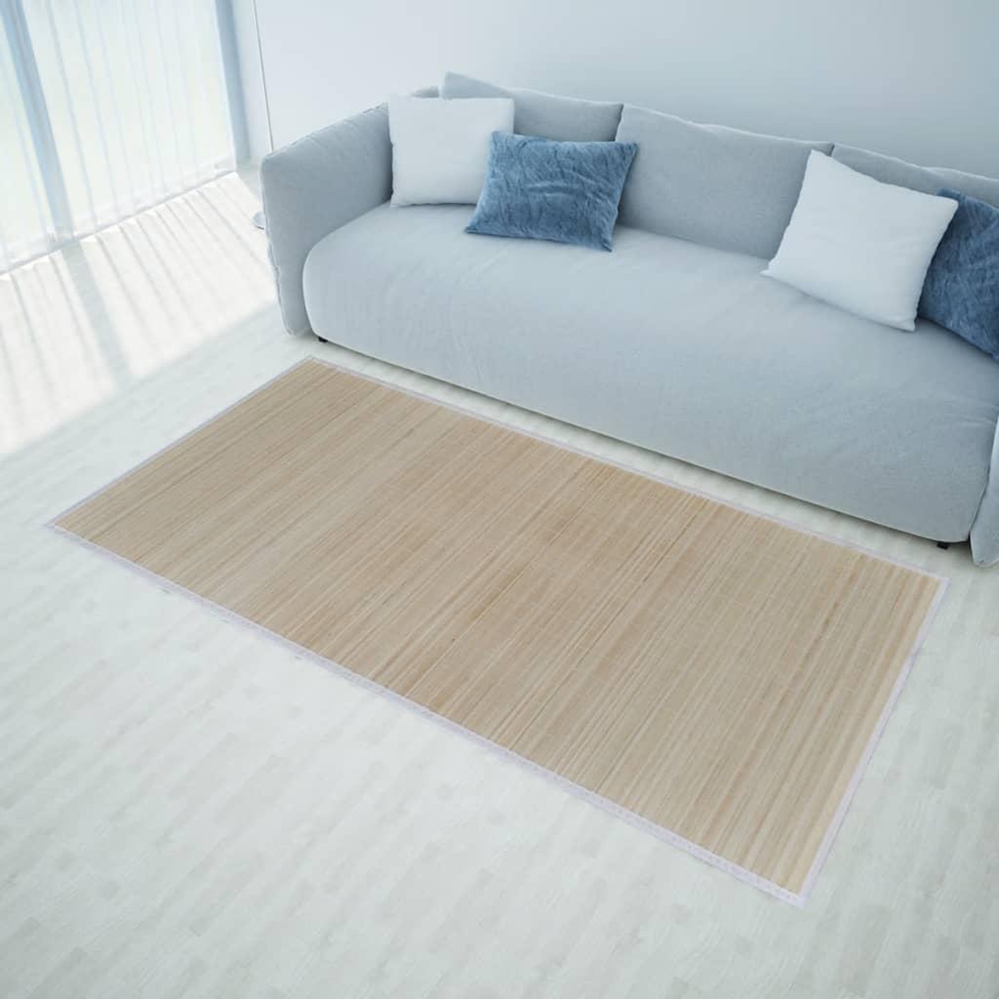 Voir la diapositive 1 : VIDAXL Tapis rectangulaires Bambou naturel 2 pcs 120x180 cm