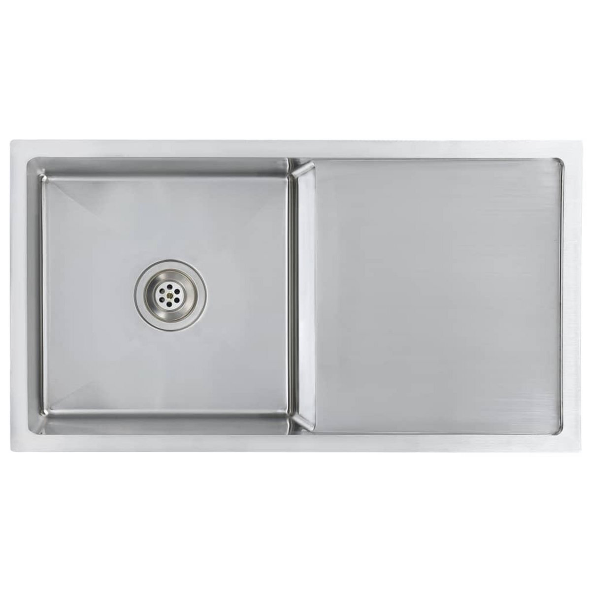 VIDAXL Evier de cuisine fait a la main Acier inoxydable