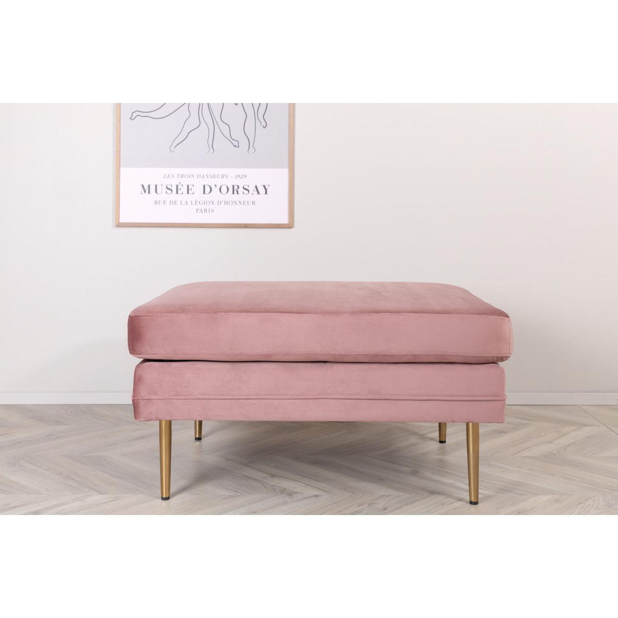 Voir la diapositive 6 : Paris Prix Pouf design en velours  boom  90cm rose