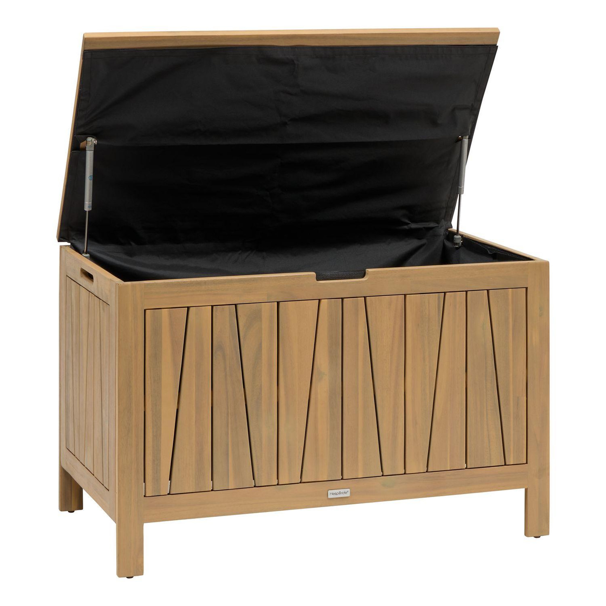 Voir la diapositive 3 : HESPERIDE Coffre rangement de jardin en acacia lodgia - 165 l - marron