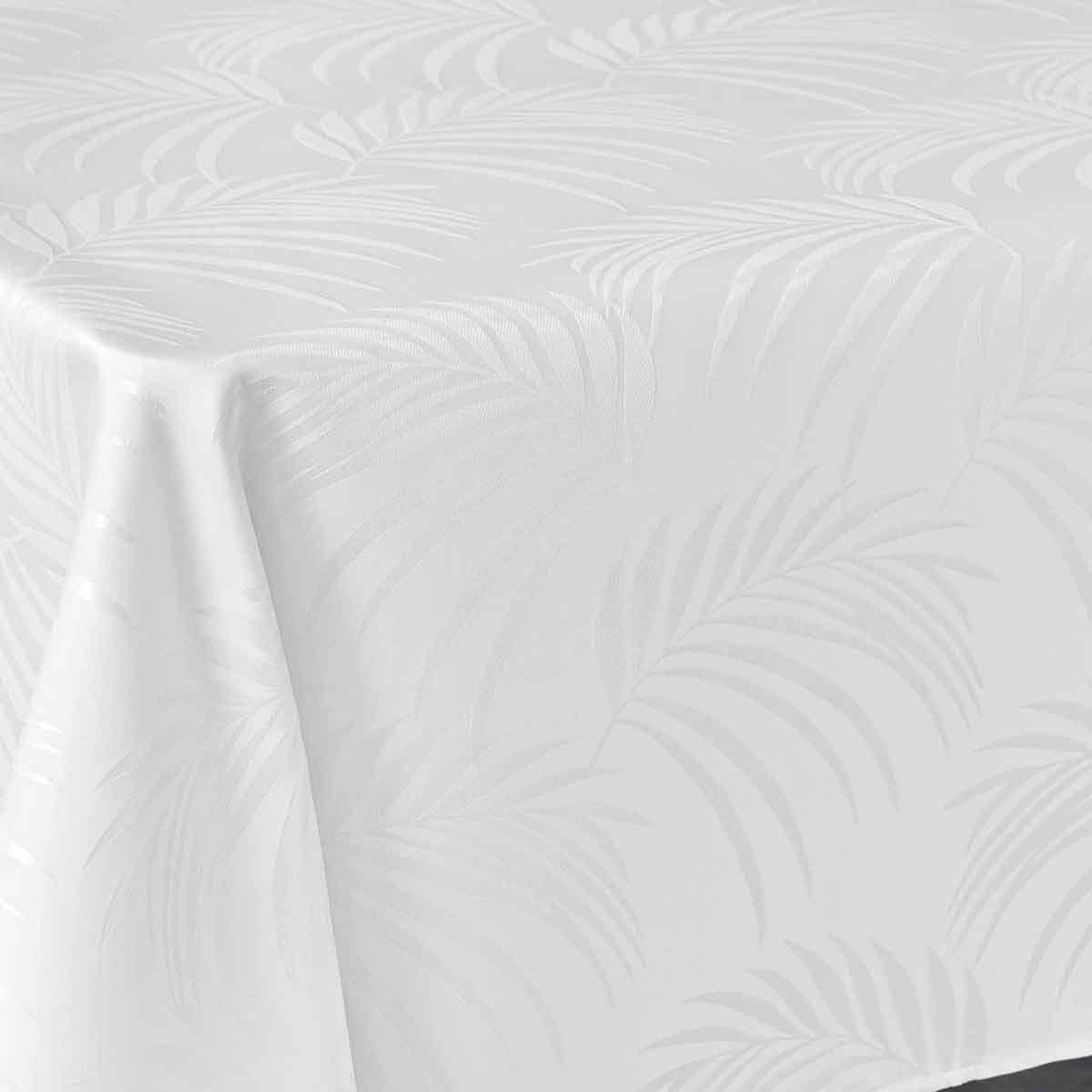 Voir la diapositive 2 : Douceur d'Intérieur Nappe jacquard  plumette  140x240cm blanc