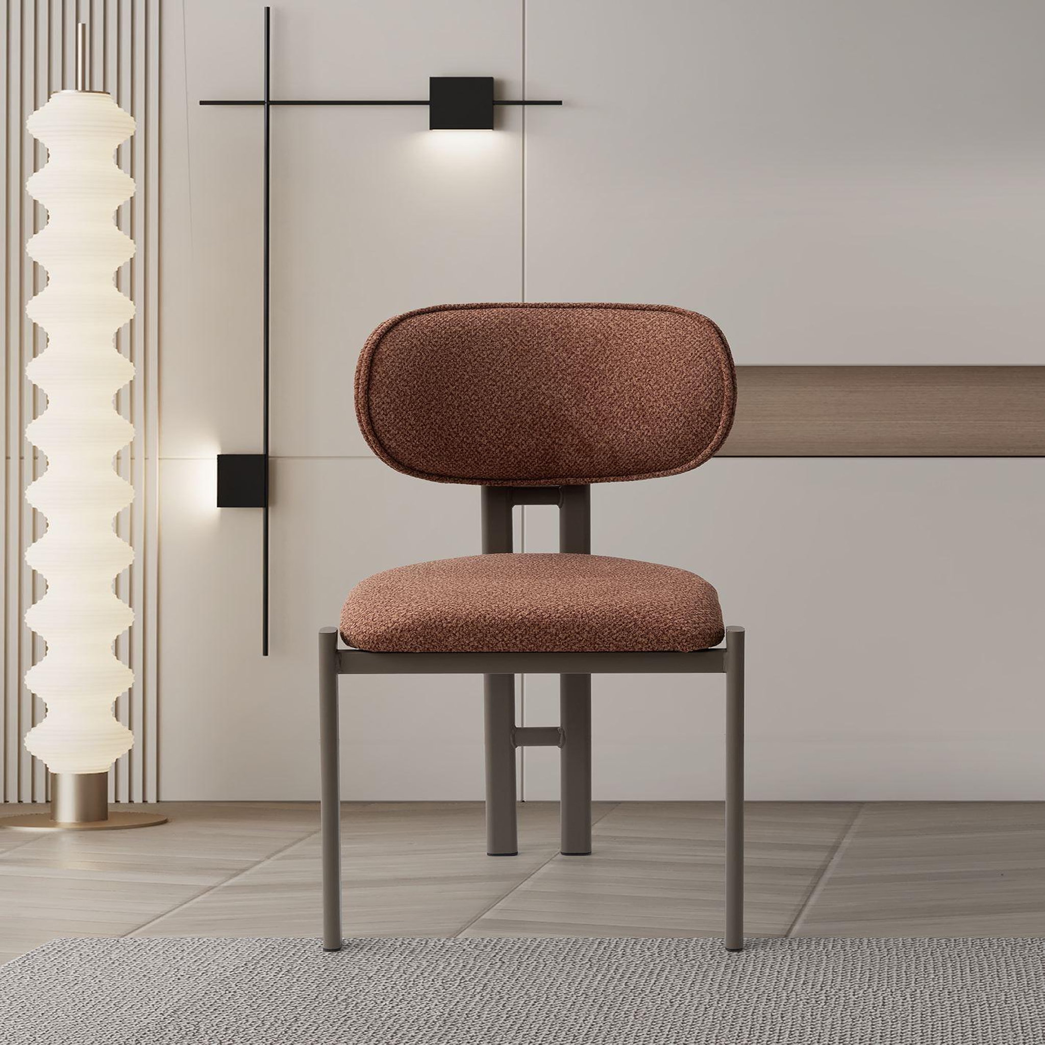 Voir la diapositive 2 : Habitat et Jardin Ensemble de chaises (2 pièces) en métal  muriz  - tuile rouge