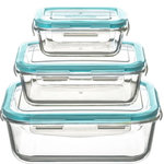 5 FIVE SIMPLY Lot de 3 boites en verre rectangulaire 23 x 18.5 x 13 cm