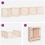 Voir la diapositive 5 : VIDAXL Barriere pour chiens avec porte pliable 9panneaux bois peuplier