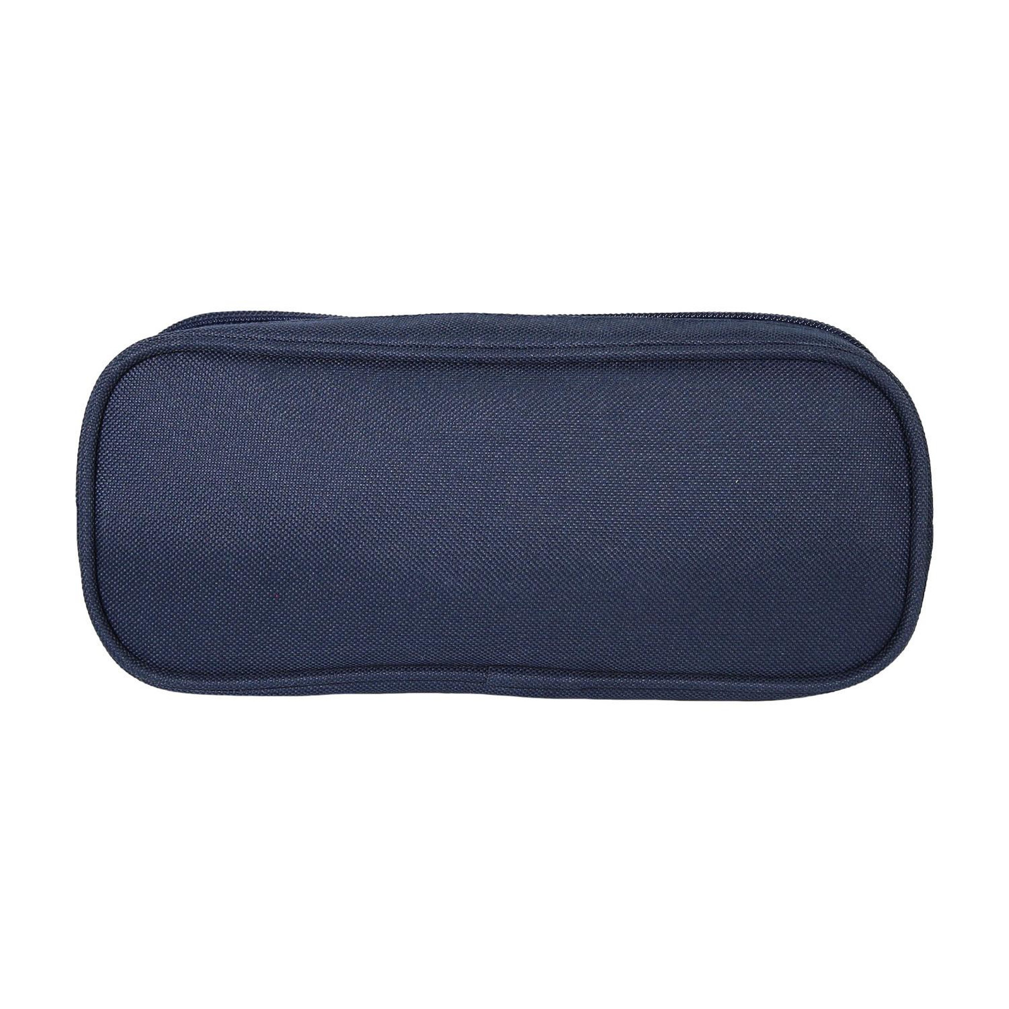 Voir la diapositive 4 : Bagtrotter Bagtrotter - Cybel  - Trousse Scolaire Rectangulaire - Marine  - 2 Compartiments Zippés - 23x7x10cm - Matière Polyester - Accessoire et Papeterie Scolaire