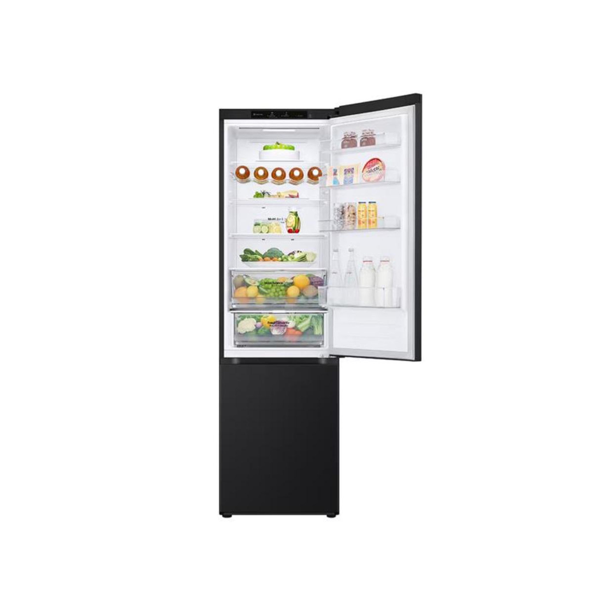 Voir la diapositive 3 : LG Réfrigérateur combiné 60cm 387l nofrost noir - gbv3200dep