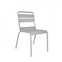 MARKET24 Lot de 4 chaises de jardin en acier gris - IRONCH4GR - 43 x 43 x 86 cm