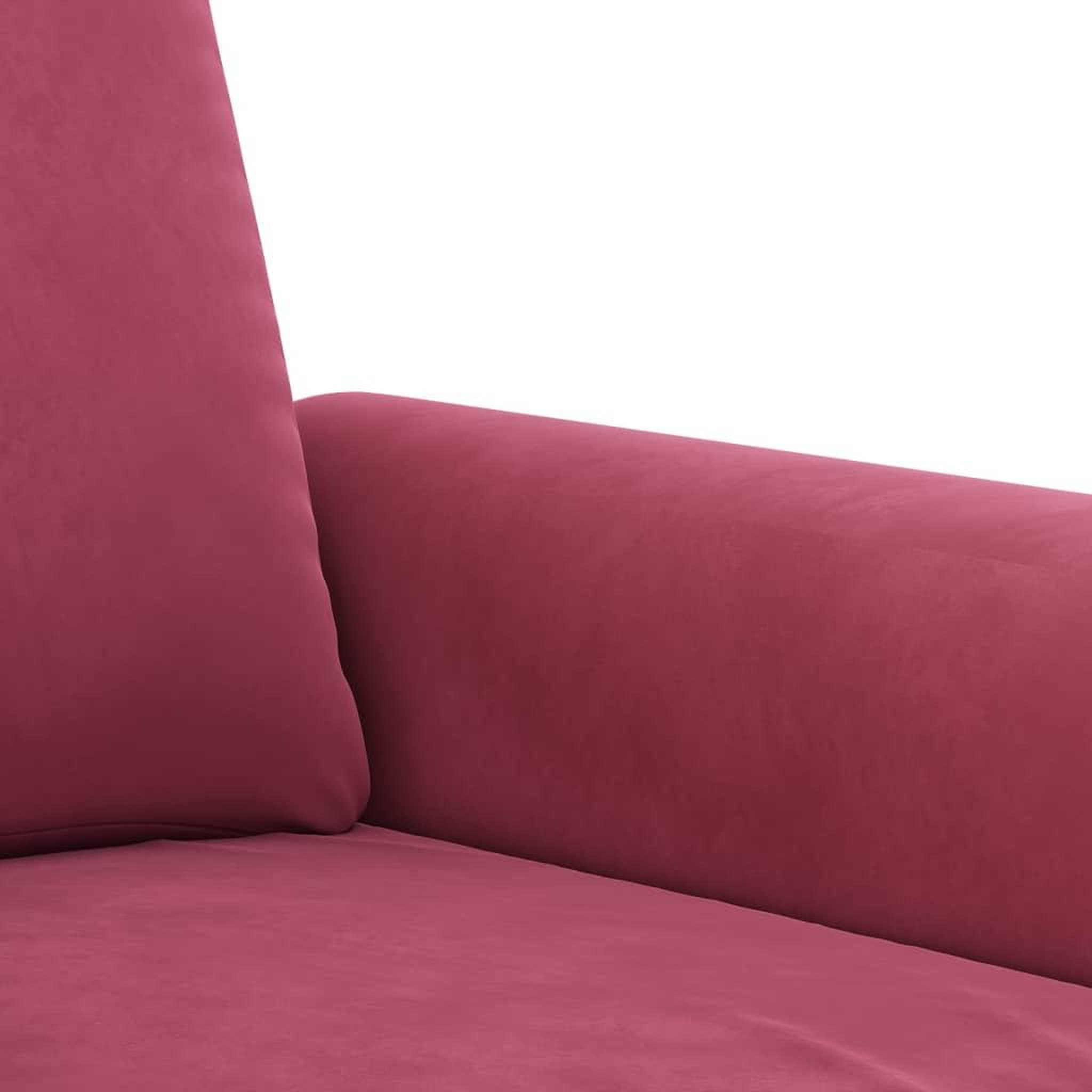 Voir la diapositive 5 : VIDAXL Ensemble de canapes 2 pcs avec coussins Rouge bordeaux Velours