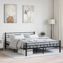 Voir la diapositive 2 : VIDAXL Cadre de lit sans matelas et tete de lit noir 160x200 cm acier