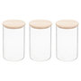 Voir la diapositive 1 : FIVE Lot de 3 Bocaux en Verre  Hermet  1L Transparent & Naturel