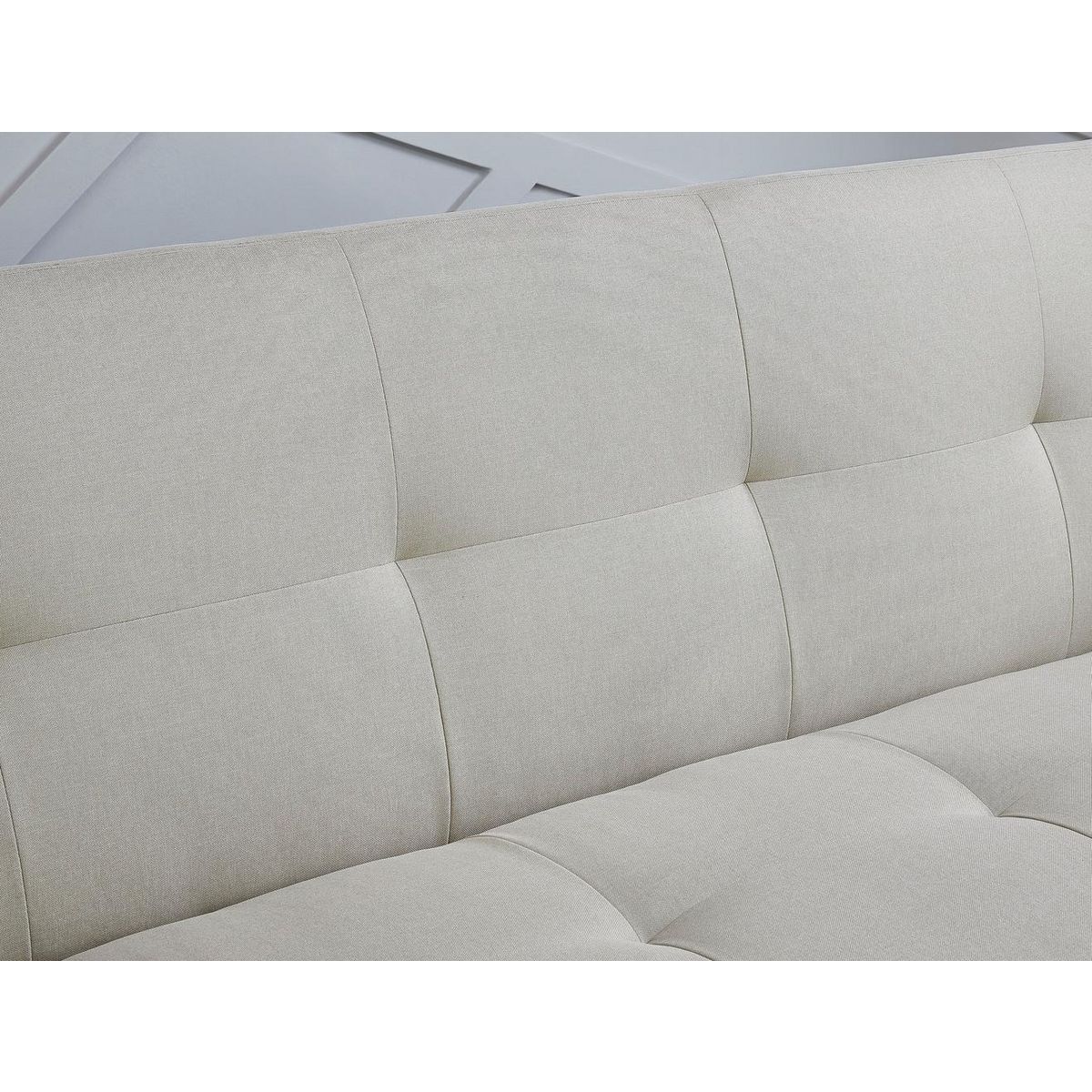 CONCEPT USINE Canapé scandinave convertible 3 places en tissu beige WOODEN