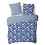 Voir la diapositive 2 : FUTURE HOME Parure de lit 2 personnes en coton 57 fils imprimé bleu