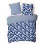 Voir la diapositive 2 : FUTURE HOME Parure de lit 2 personnes en coton 57 fils imprimé bleu