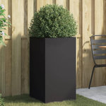 VIDAXL Jardiniere noir 42x38x75 cm acier