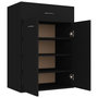 Voir la diapositive 3 : VIDAXL Armoire a chaussures Noir 60x35x84 cm Bois d'ingenierie