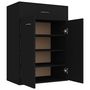 Voir la diapositive 3 : VIDAXL Armoire a chaussures Noir 60x35x84 cm Bois d'ingenierie