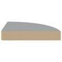 Voir la diapositive 4 : VIDAXL Etagere d'angle flottante gris 25x25x3,8 cm MDF