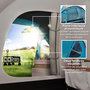 Voir la diapositive 6 : OUTSUNNY Tente de camping 2-4 personnes - tente dôme familiale imperméable - sac de transport inclus bleu