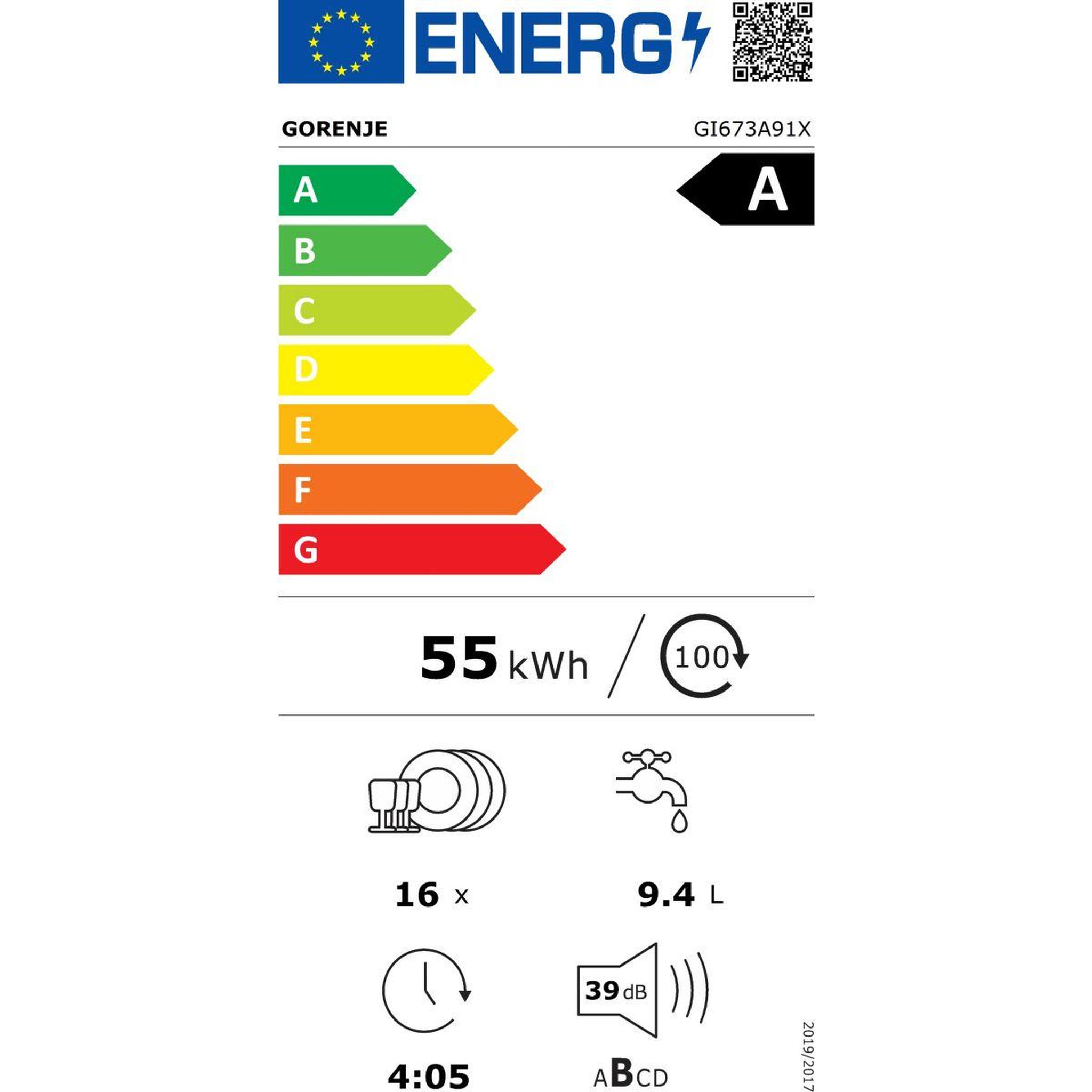 Voir la diapositive 6 : GORENJE Lave vaisselle encastrable gi673a91x