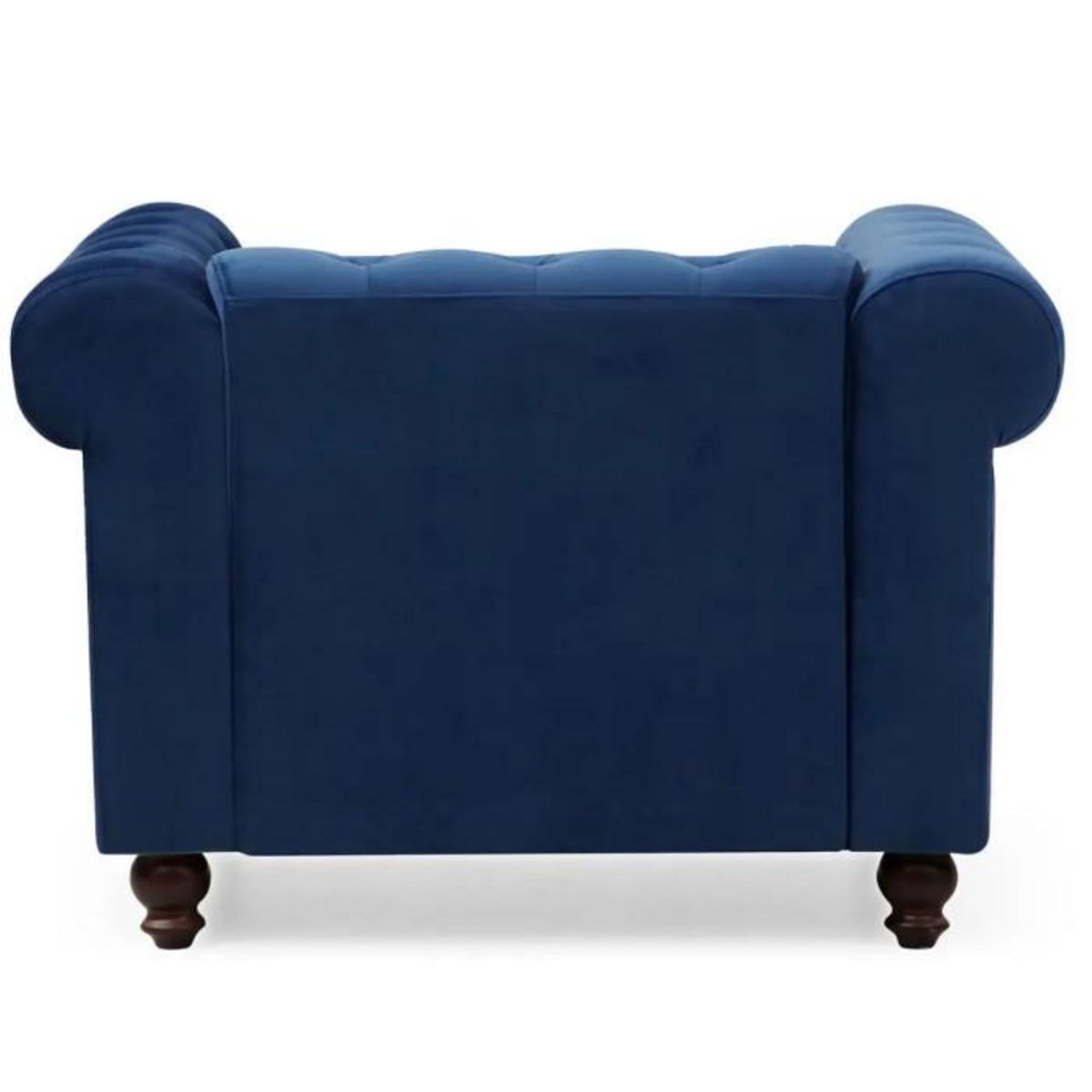 Paris Prix Fauteuil Design Velours  Chesterfield  111cm Bleu