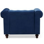 Voir la diapositive 4 : Paris Prix Fauteuil Design Velours  Chesterfield  111cm Bleu
