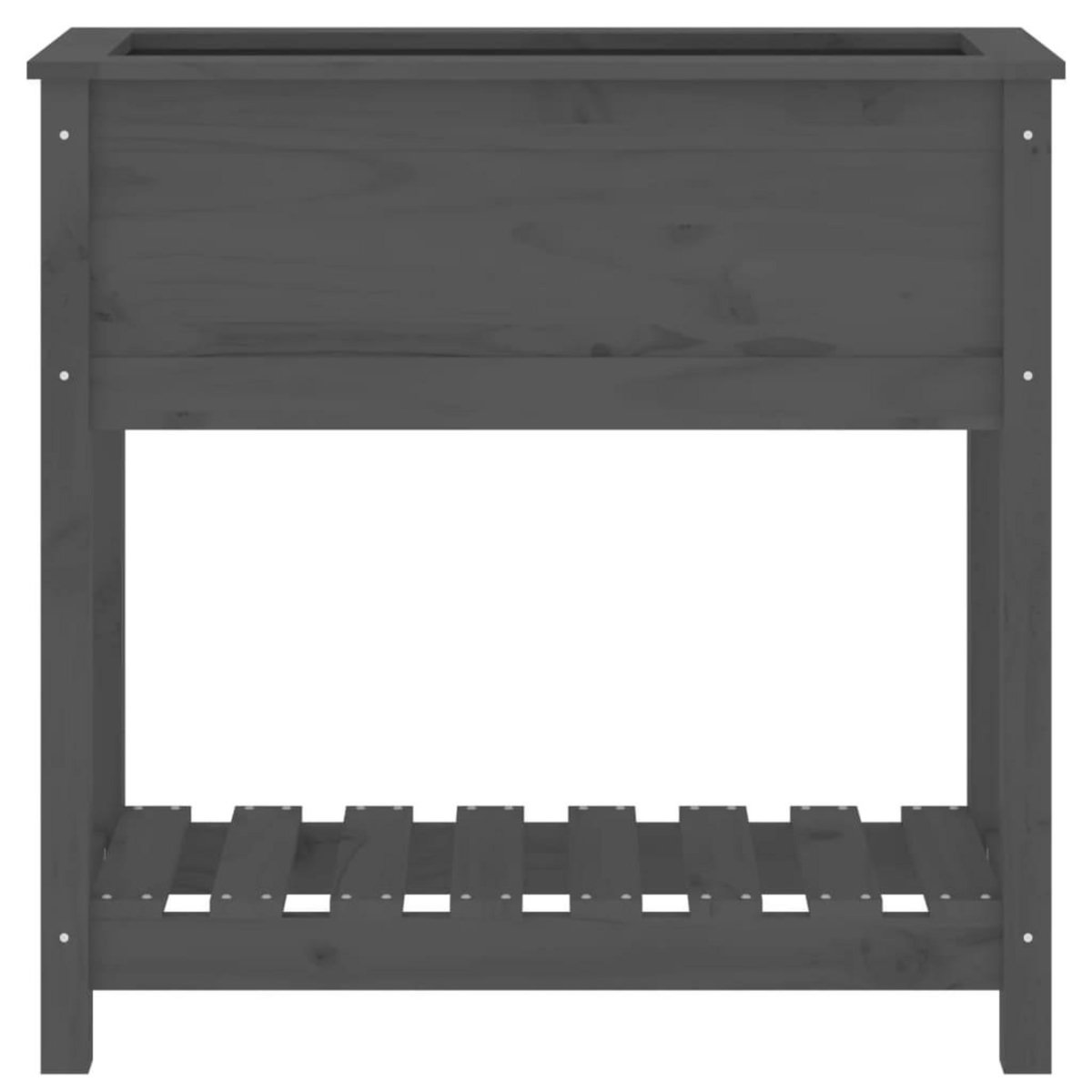 VIDAXL Jardiniere avec etagere Gris 82,5x34,5x81 cm Bois massif de pin