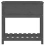 Voir la diapositive 5 : VIDAXL Jardiniere avec etagere Gris 82,5x34,5x81 cm Bois massif de pin
