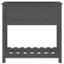Voir la diapositive 5 : VIDAXL Jardiniere avec etagere Gris 82,5x34,5x81 cm Bois massif de pin