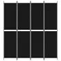 VIDAXL Cloison de separation 4 panneaux Noir 200x220 cm Tissu