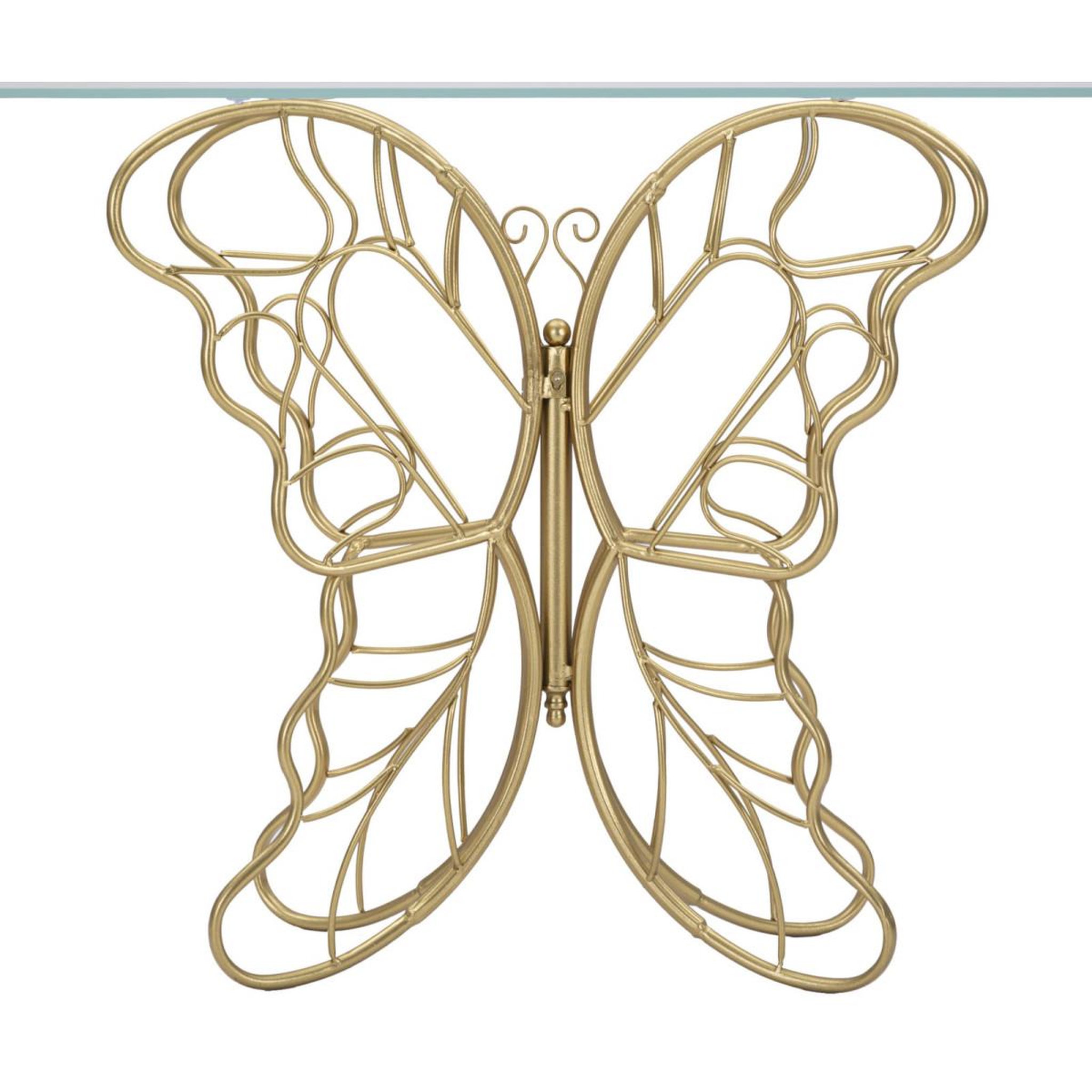 Voir la diapositive 5 : Paris Prix Console design  butterfly  110cm or