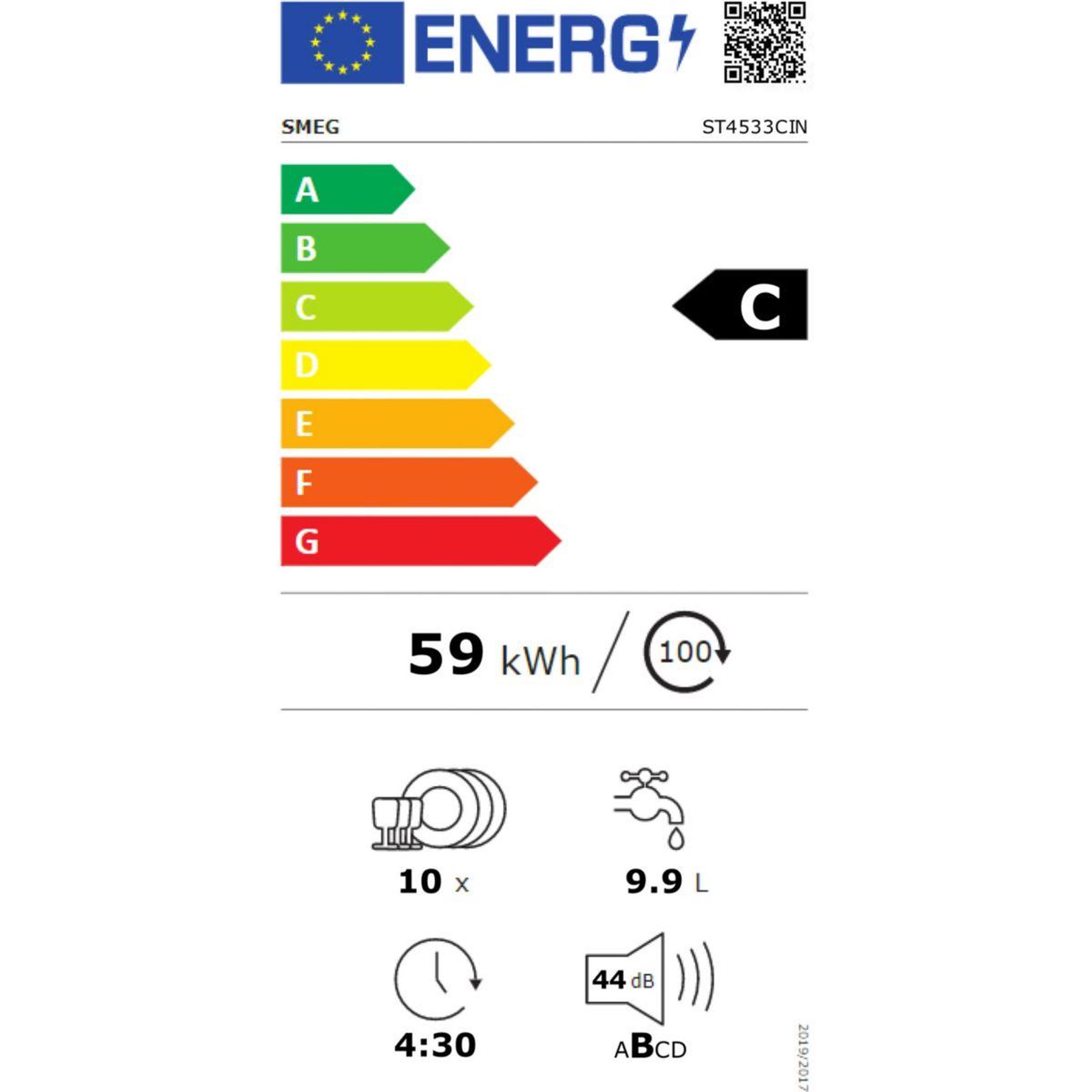 Voir la diapositive 6 : SMEG Lave vaisselle encastrable st4533cin