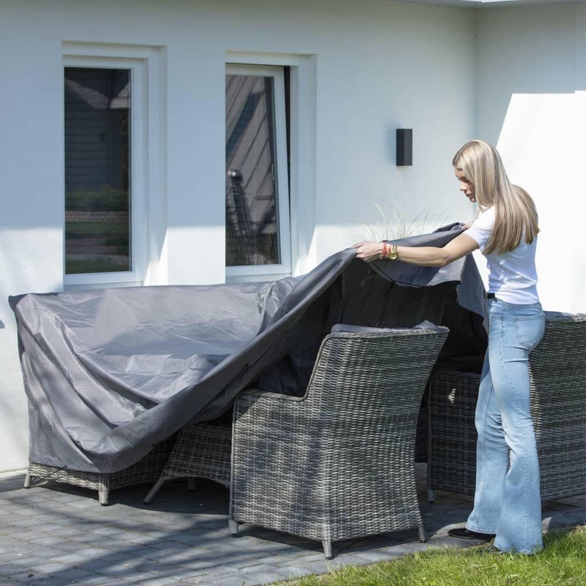 Voir la diapositive 4 : MADISON Madison Housse de meubles d'exterieur 210 x 200 x 70 cm Gris