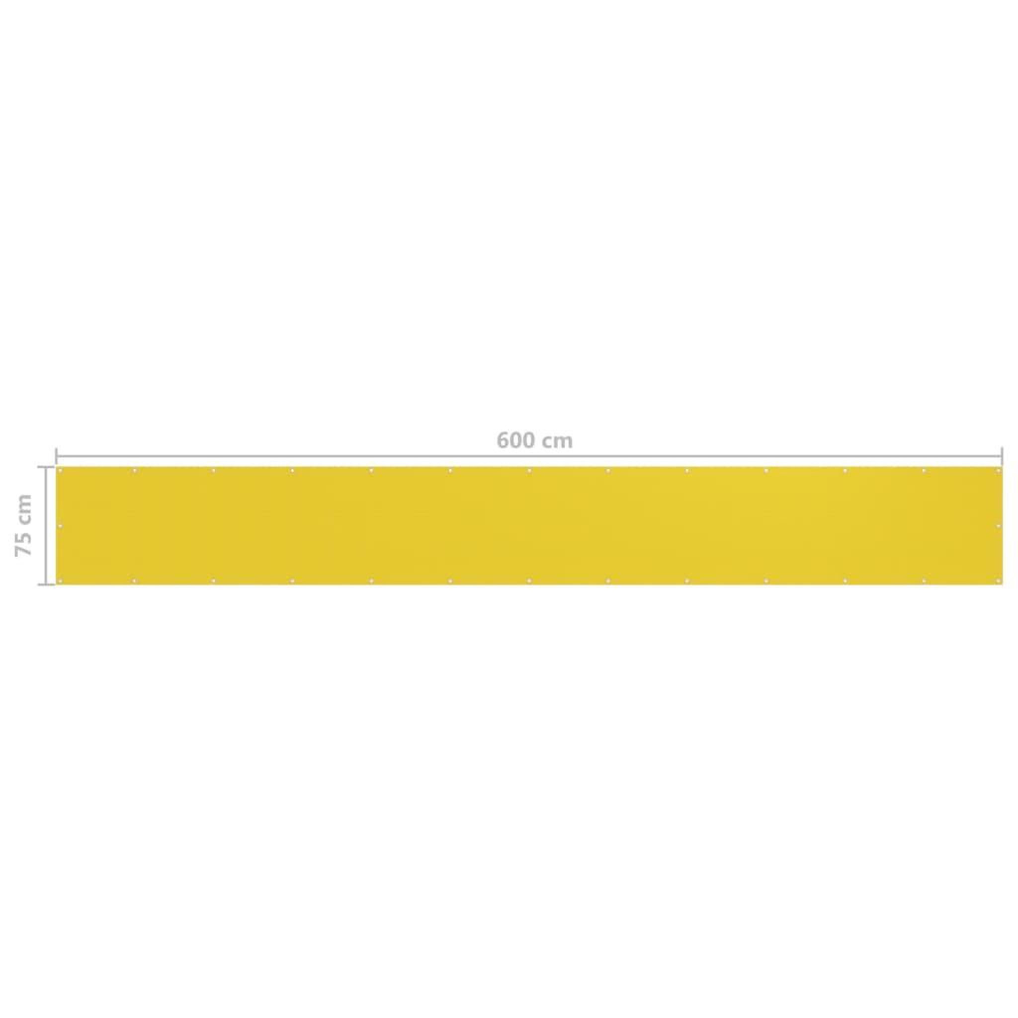 Voir la diapositive 5 : VIDAXL Ecran de balcon Jaune 75x600 cm PEHD