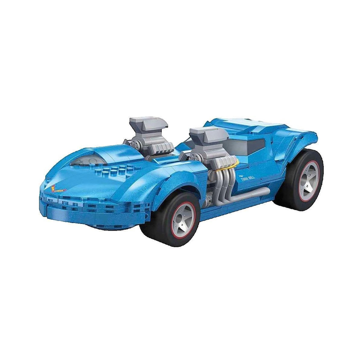 MATTEL Jeu de construction Mattel Voiture Twin Mill bleue