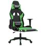 Voir la diapositive 3 : VIDAXL Chaise de jeu de massage et repose-pied Noir et vert Similicuir