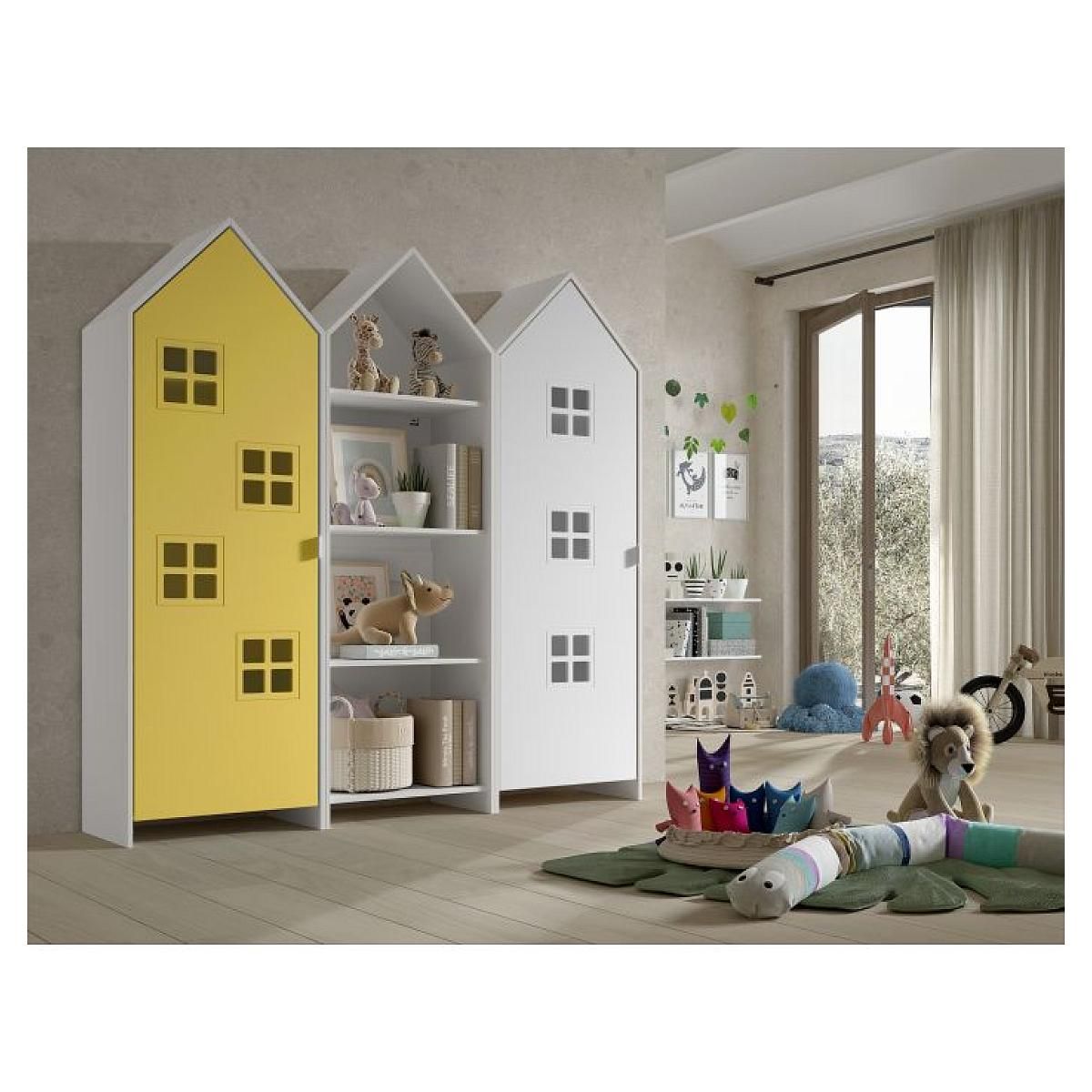 Vipack Combinaison D'armoires 3 Pièces Casami Bruges jaune blanc