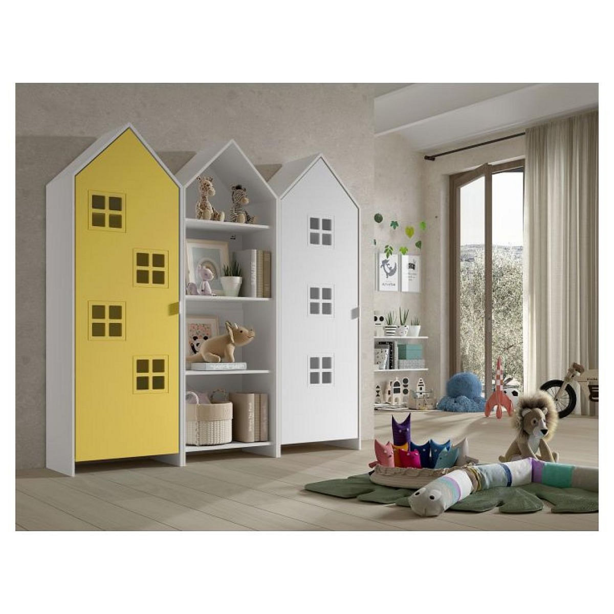 Vipack Combinaison D'armoires 3 Pièces Casami Bruges jaune blanc