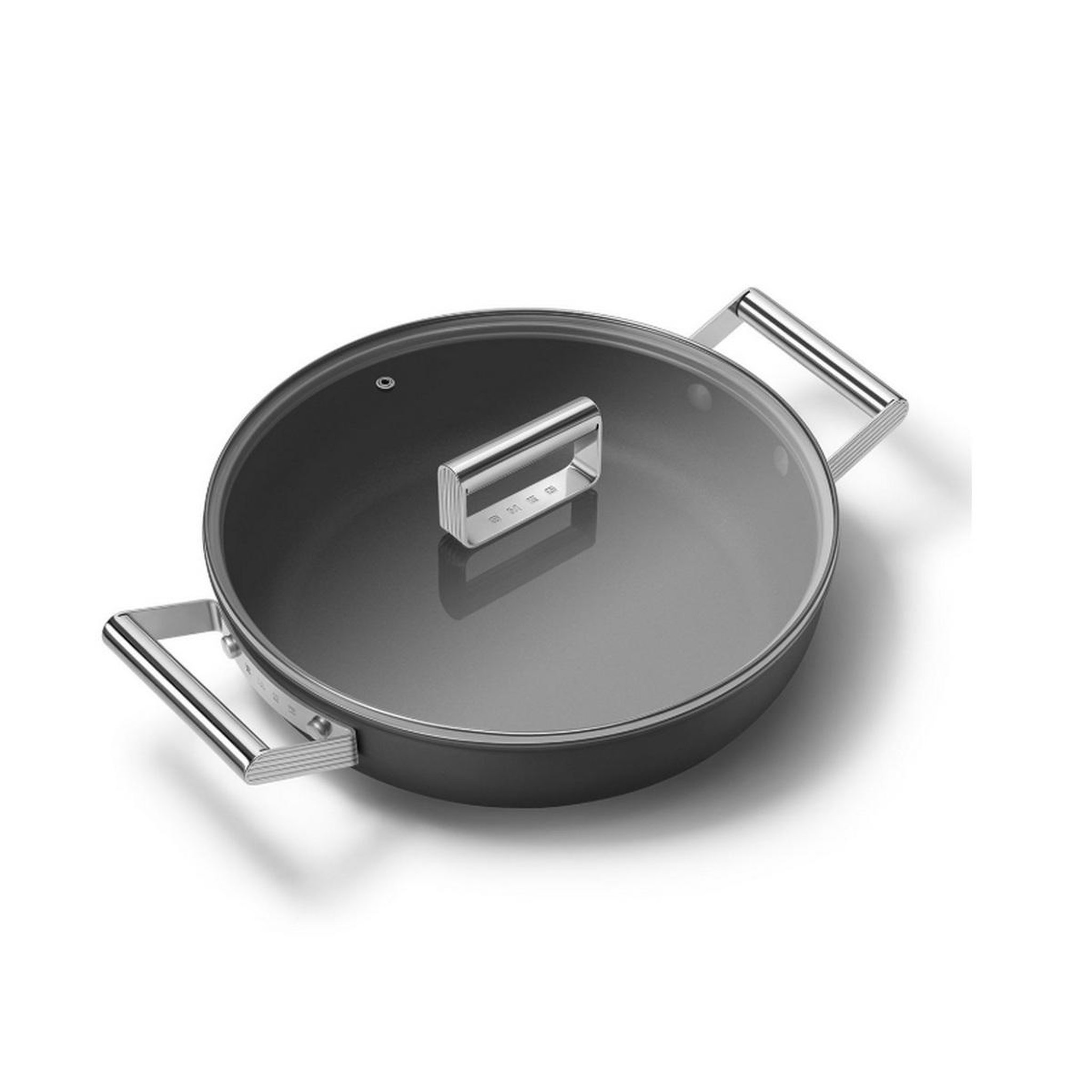 SMEG Sauteuse noir mat 28cm + couvercle - dpf2812blm