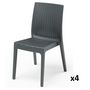 Voir la diapositive 3 : ARETA Lot de 4 chaises et de 2 fauteuils de jardin - Gris anthracite - URANO
